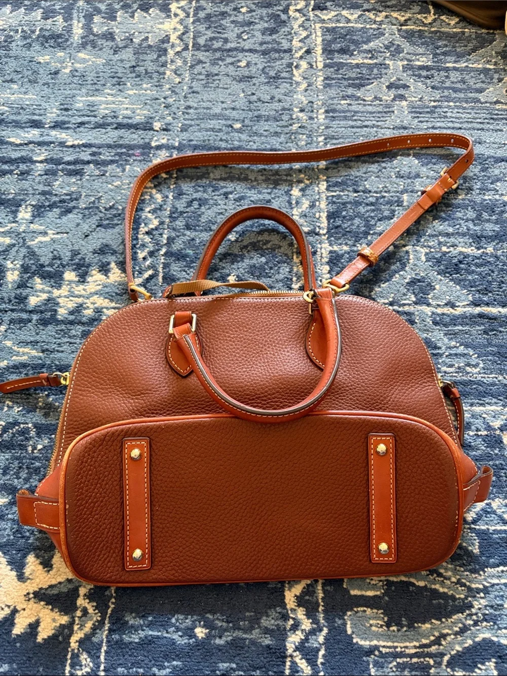 Dooney & Bourke Cognac/Tan Pebble Leather Satchel